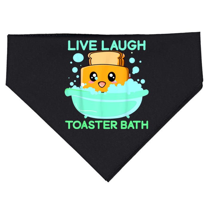 Live Laugh Toaster Bath USA-Made Doggie Bandana