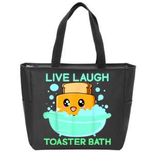 Live Laugh Toaster Bath Zip Tote Bag