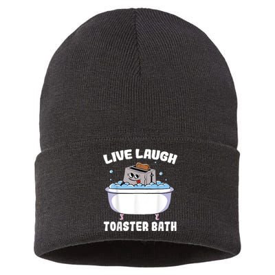 Live Laugh Toaster Bath Sustainable Knit Beanie