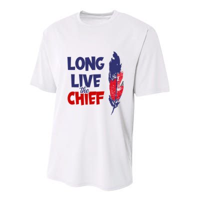 Long Live The Chief Wahoo Cleveland Baseball Youth Performance Sprint T-Shirt