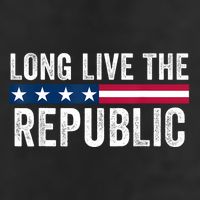 Long Live The Republic Patriotic American Flag 7 Panel Mesh Trucker Snapback Hat