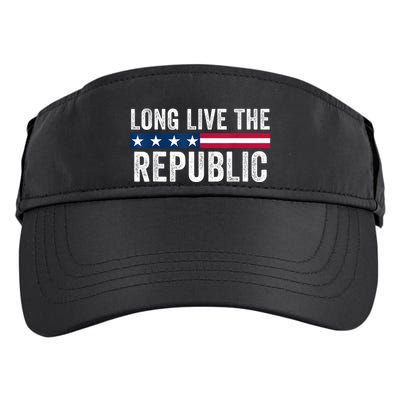 Long Live The Republic Patriotic American Flag Adult Drive Performance Visor