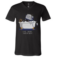 Live Laugh Toaster Bath V-Neck T-Shirt