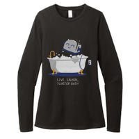 Live Laugh Toaster Bath Womens CVC Long Sleeve Shirt