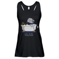 Live Laugh Toaster Bath Ladies Essential Flowy Tank