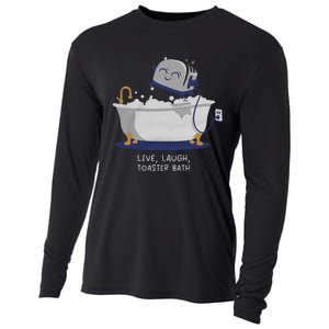 Live Laugh Toaster Bath Cooling Performance Long Sleeve Crew