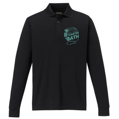 Live Laugh Toaster Bath Happiness Optimism Performance Long Sleeve Polo