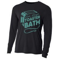 Live Laugh Toaster Bath Happiness Optimism Cooling Performance Long Sleeve Crew