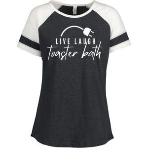 live laugh toaster bath Enza Ladies Jersey Colorblock Tee