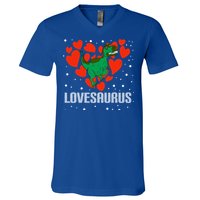 Lovesaurus Love Tgiftrex Dinosaur Heart Valentine's Day Cool Gift V-Neck T-Shirt