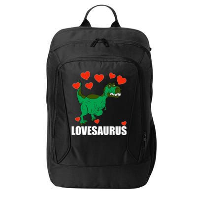 Lovesaurus Love Tgiftrex Dinosaur Heart Valentine's Day Gift City Backpack