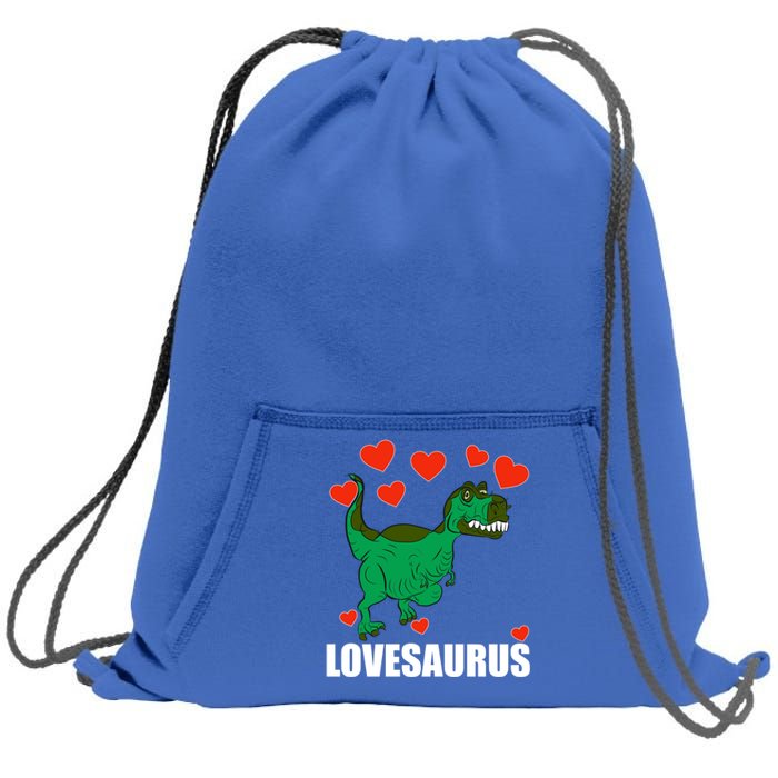 Lovesaurus Love Tgiftrex Dinosaur Heart Valentine's Day Gift Sweatshirt Cinch Pack Bag