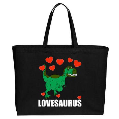 Lovesaurus Love Tgiftrex Dinosaur Heart Valentine's Day Gift Cotton Canvas Jumbo Tote