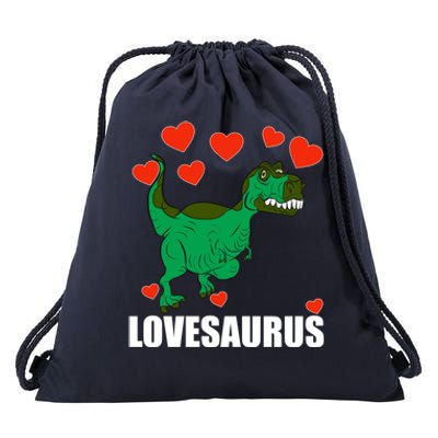 Lovesaurus Love Tgiftrex Dinosaur Heart Valentine's Day Gift Drawstring Bag