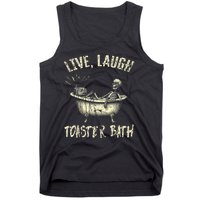 Live Laugh Toaster Bath Skeleton Bathroom Tank Top