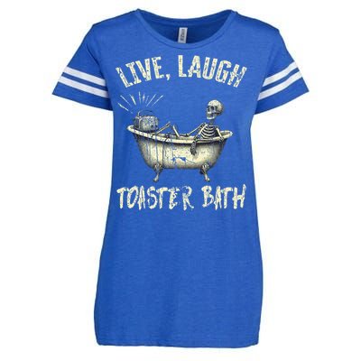 Live Laugh Toaster Bath Skeleton Bathroom Enza Ladies Jersey Football T-Shirt