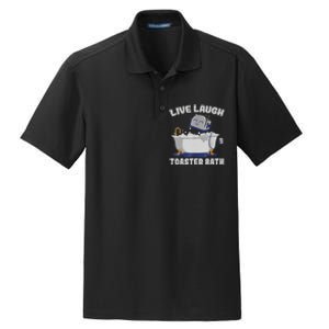 Live Laugh Toaster Bath Funny Dry Zone Grid Polo