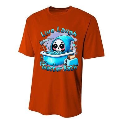 Live Laugh Toaster Bath Skull Halloween Performance Sprint T-Shirt