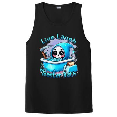 Live Laugh Toaster Bath Skull Halloween PosiCharge Competitor Tank