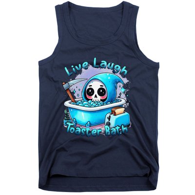 Live Laugh Toaster Bath Skull Halloween Tank Top