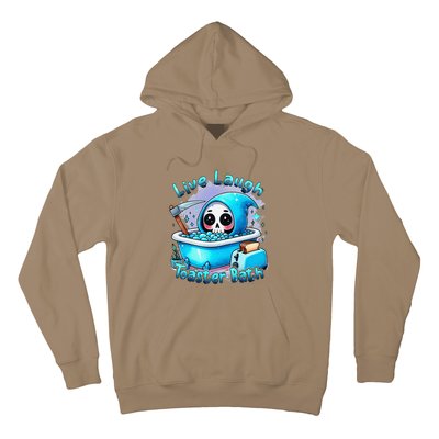 Live Laugh Toaster Bath Skull Halloween Hoodie