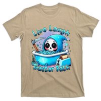 Live Laugh Toaster Bath Skull Halloween T-Shirt