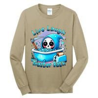 Live Laugh Toaster Bath Skull Halloween Tall Long Sleeve T-Shirt