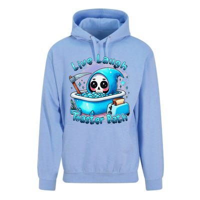 Live Laugh Toaster Bath Skull Halloween Unisex Surf Hoodie