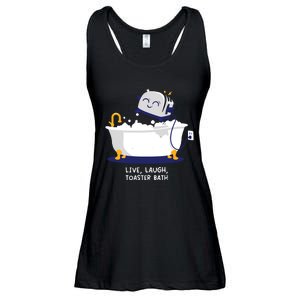 Live Laugh Toaster Bath Ladies Essential Flowy Tank