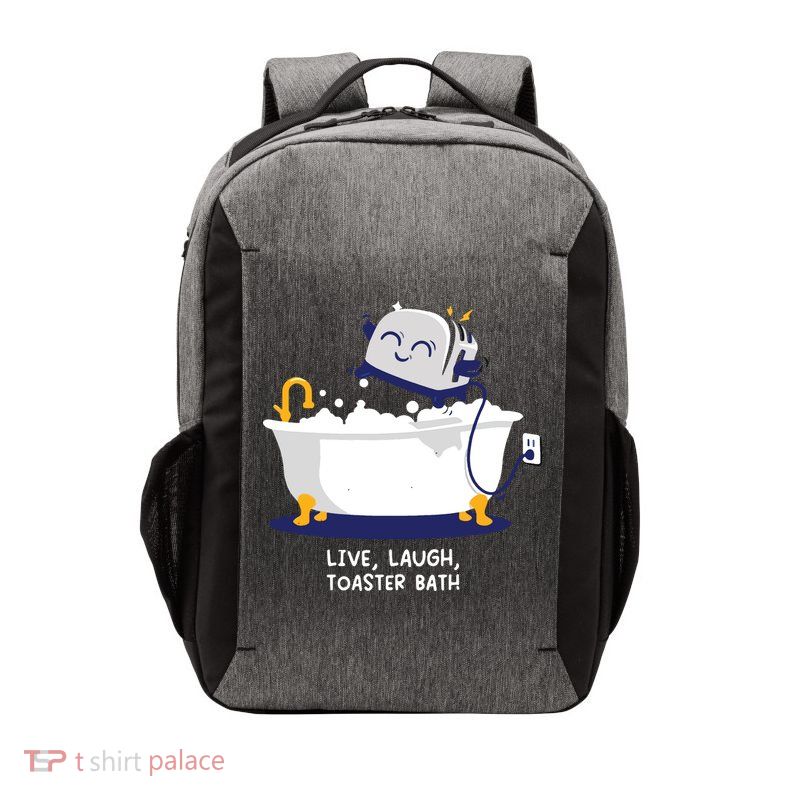 Live Laugh Toaster Bath Vector Backpack