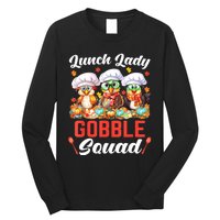 Lunch Lady Thanksgiving Funny Lunch Lady Gobble Squad Long Sleeve Shirt