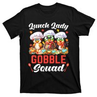 Lunch Lady Thanksgiving Funny Lunch Lady Gobble Squad T-Shirt