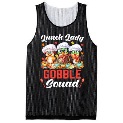 Lunch Lady Thanksgiving Funny Lunch Lady Gobble Squad Mesh Reversible Basketball Jersey Tank