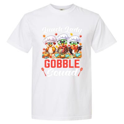 Lunch Lady Thanksgiving Funny Lunch Lady Gobble Squad Garment-Dyed Heavyweight T-Shirt