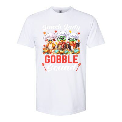 Lunch Lady Thanksgiving Funny Lunch Lady Gobble Squad Softstyle® CVC T-Shirt