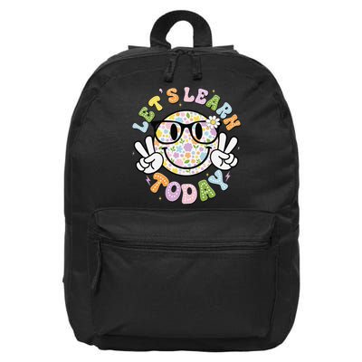 Lets Learn Today Groovy Smile Face Motivational Teacher 16 in Basic Backpack