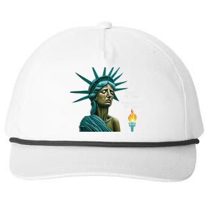 Lady Liberty Today We Weep Tomorrow We Rise For The Usa Snapback Five-Panel Rope Hat