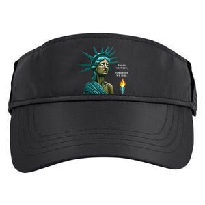 Lady Liberty Today We Weep Tomorrow We Rise For The Usa Adult Drive Performance Visor