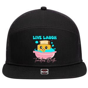 Live Laugh Toaster Bath 7 Panel Mesh Trucker Snapback Hat