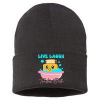 Live Laugh Toaster Bath Sustainable Knit Beanie