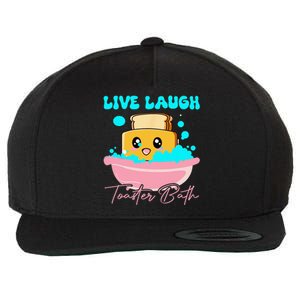 Live Laugh Toaster Bath Wool Snapback Cap