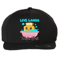 Live Laugh Toaster Bath Wool Snapback Cap