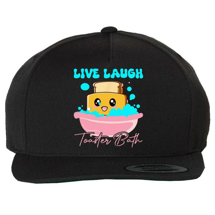 Live Laugh Toaster Bath Wool Snapback Cap