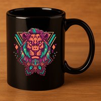 Leo Lion Tribal 11oz C Handle Ceramic Mug