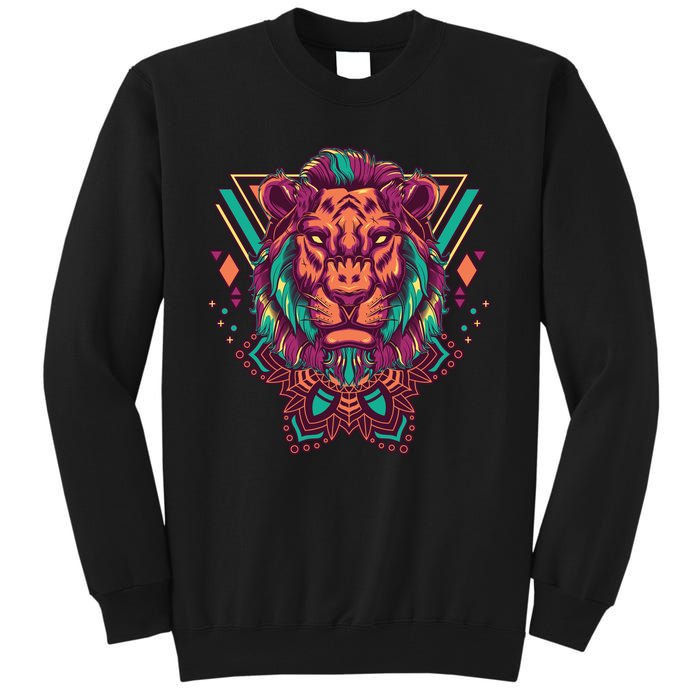 Leo Lion Tribal Tall Sweatshirt