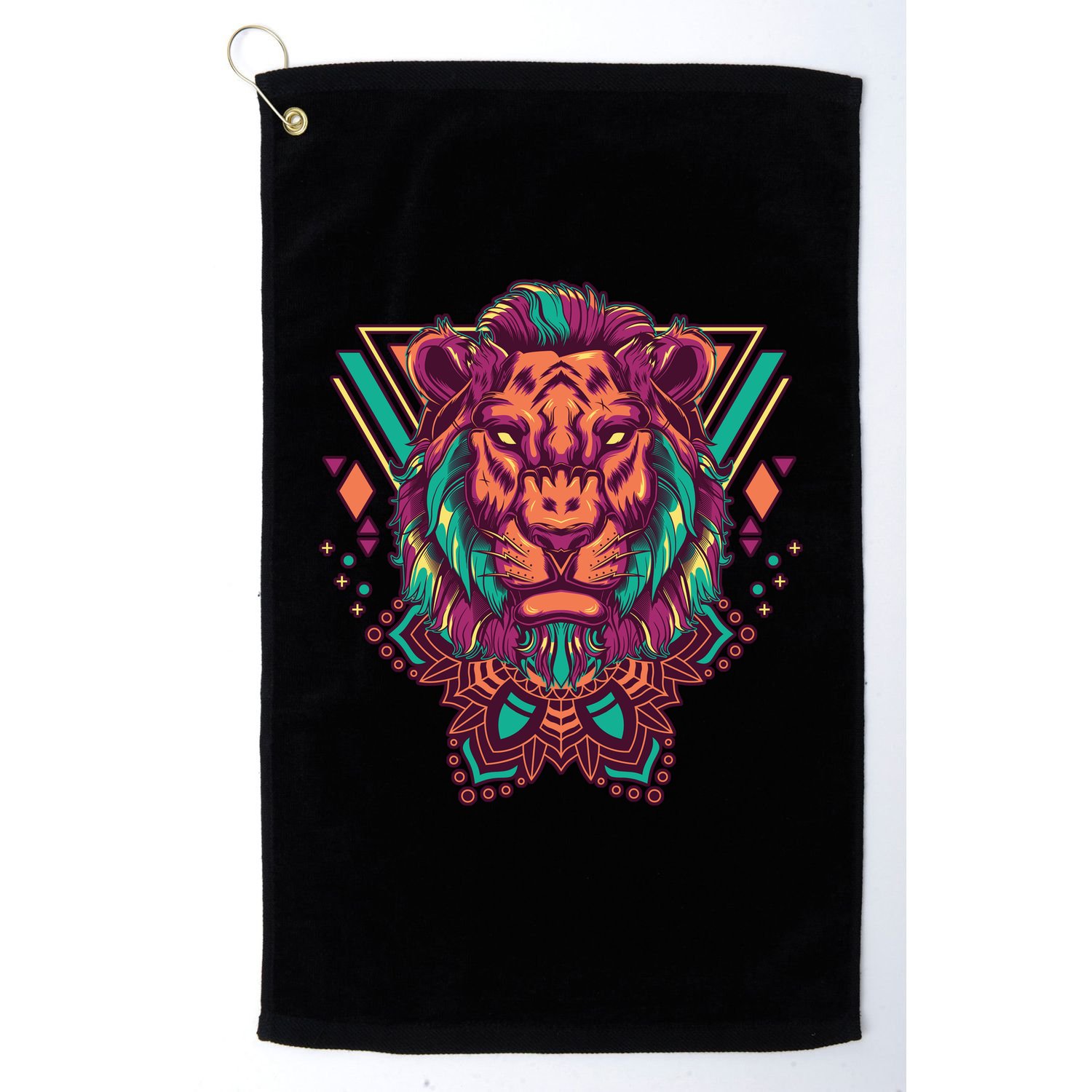 Leo Lion Tribal Golf Towel