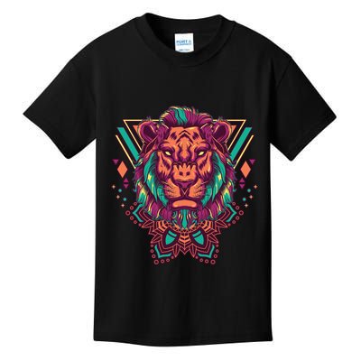 Leo Lion Tribal Kids T-Shirt