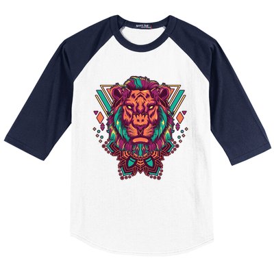 Leo Lion Tribal Baseball Sleeve Shirt