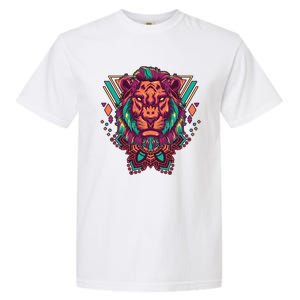 Leo Lion Tribal Garment-Dyed Heavyweight T-Shirt