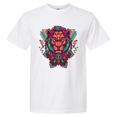 Leo Lion Tribal Garment-Dyed Heavyweight T-Shirt